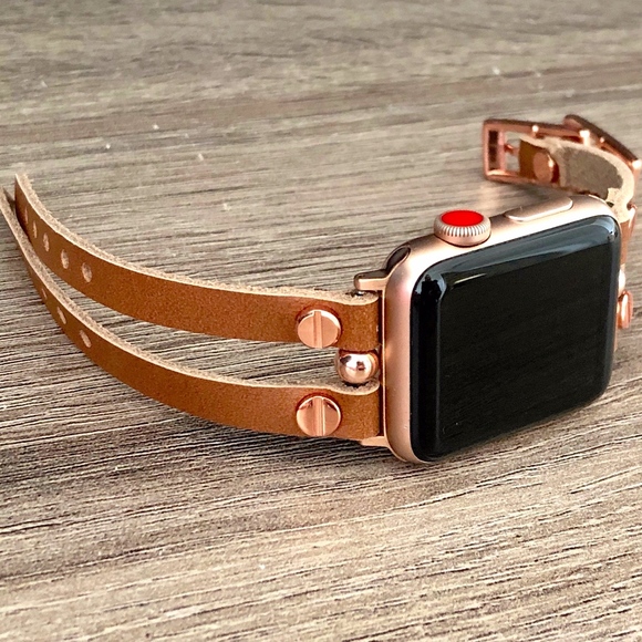 Leather Apple Watch Band Rose Gold  Bracelet